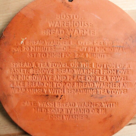 Vintage Round Bread Warmer Stone - Picture 3 of 3